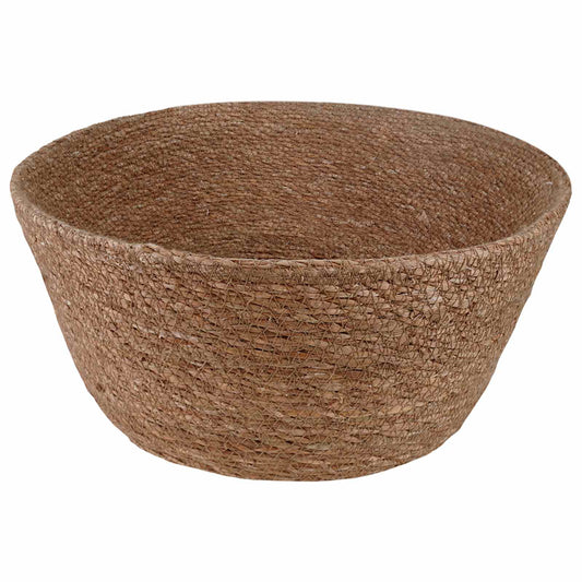 vidaXL Γλάστρα με Χερούλια Φυσικό Ø 32 x 32 cm 100% Θαλασσόχορτο