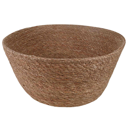 vidaXL Γλάστρα με Χερούλια Φυσικό Ø 45 x 36 cm 100% Θαλασσόχορτο