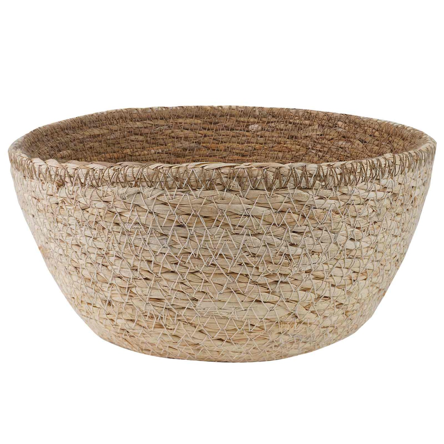 vidaXL Γλάστρα με Χερούλια 2 pcs Λευκό Ø 22 x 20 cm 100% Θαλασσόχορτο