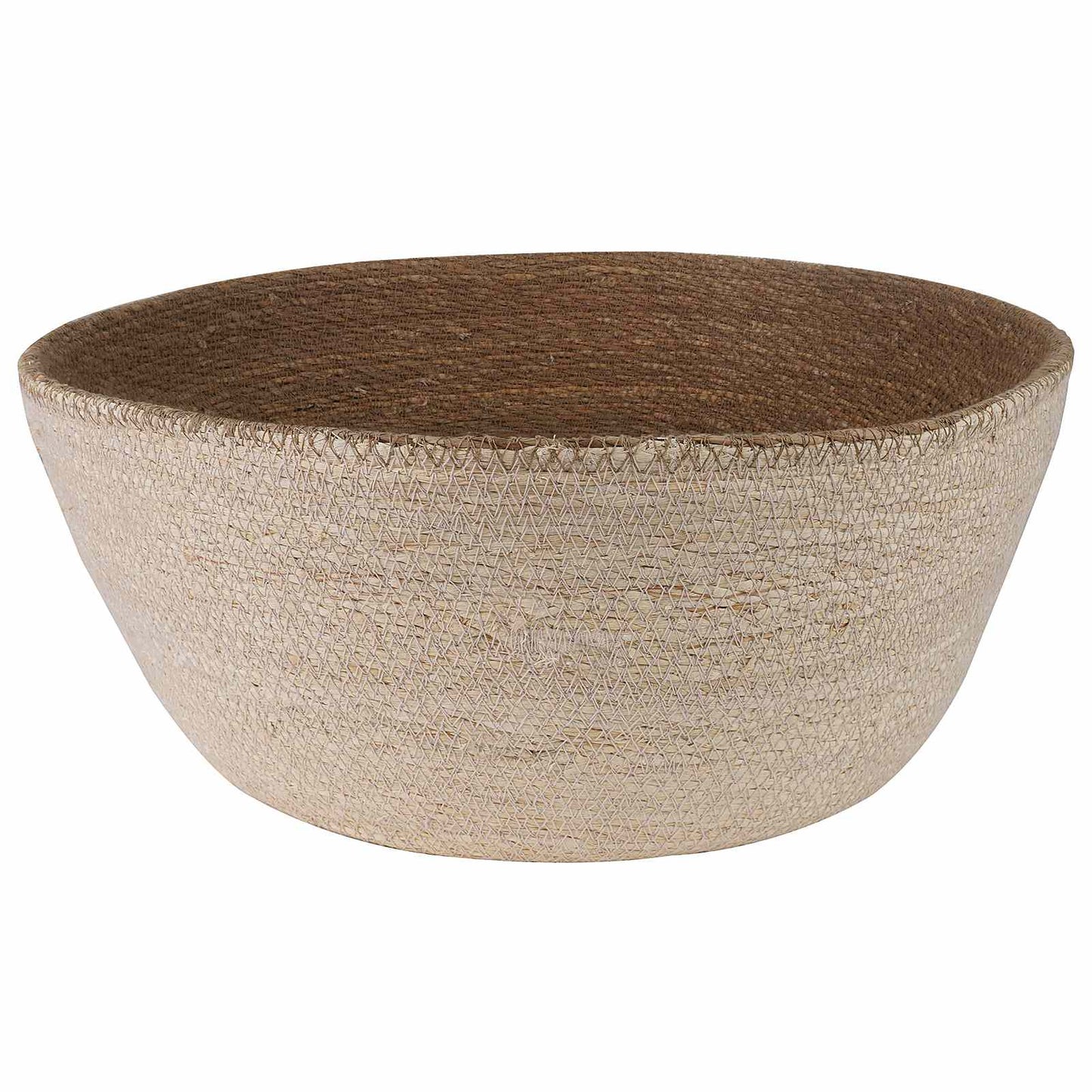 vidaXL Γλάστρα με Χερούλια 2 pcs Λευκό Ø 45 x 36 cm 100% Θαλασσόχορτο
