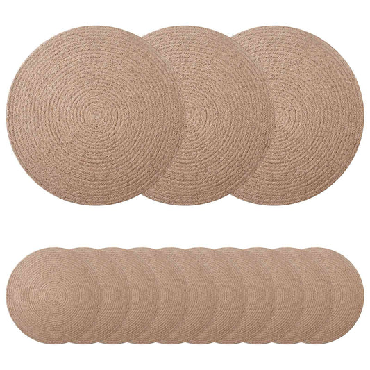 vidaXL Γιούτα Σουβέρ 50 pcs Φυσικό Ø 30 cm 100% Γιούτα Τοσσά