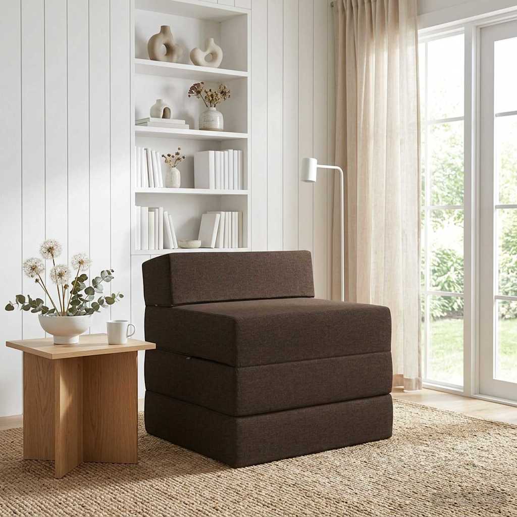 vidaXL Κρεβάτι Καναπέ Αναδιπλούμενο Taupe 200 x 70 x 15 εκ. Ύφασμα
