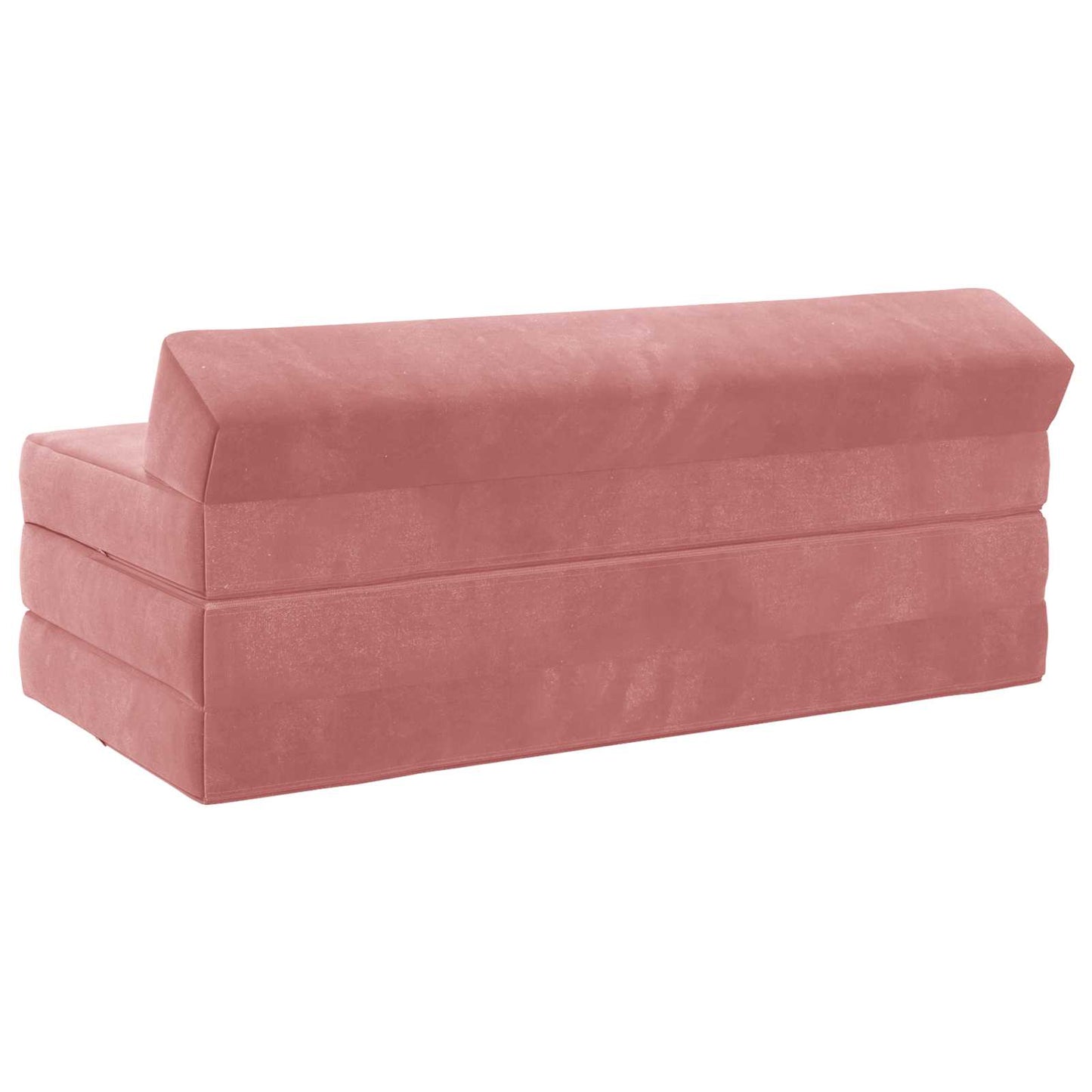 vidaXL Κρεβάτι Καναπέ Αναδιπλούμενο Ροζ 120 x 60 x 49 εκ Ύφασμα