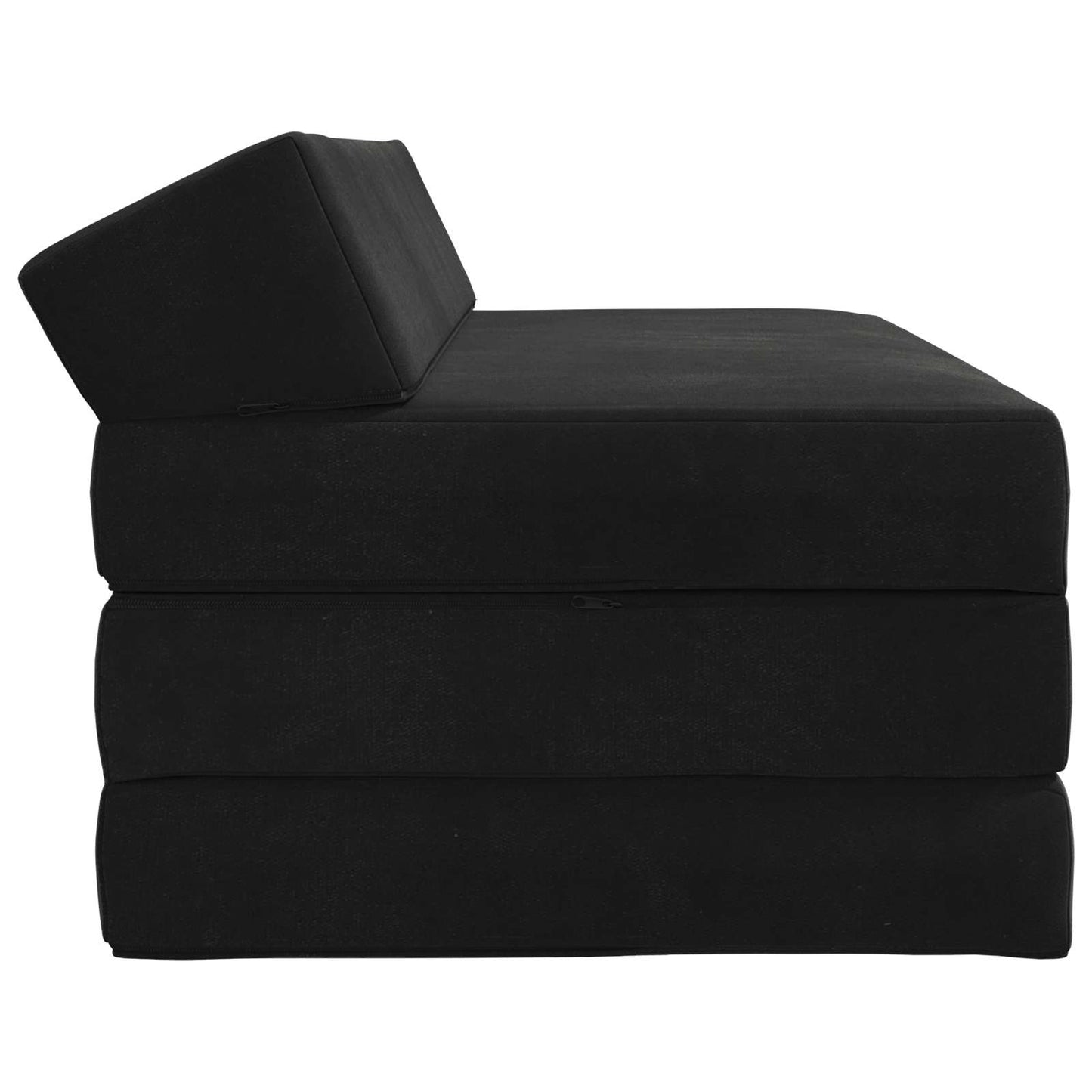 vidaXL Κρεβάτι Καναπέ Αναδιπλούμενο Μαύρο 120 x 60 x 49 εκ Ύφασμα
