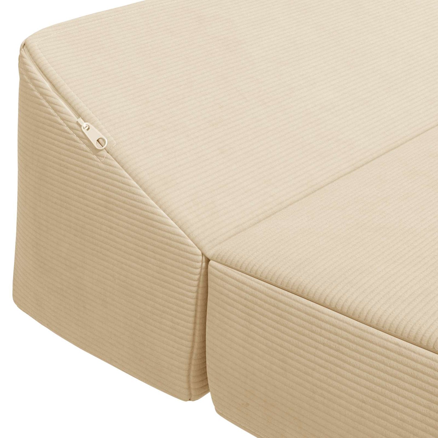 vidaXL Κρεβάτι Καναπέ Αναδιπλούμενο Κρεμ 120 x 60 x 49 εκ Ύφασμα