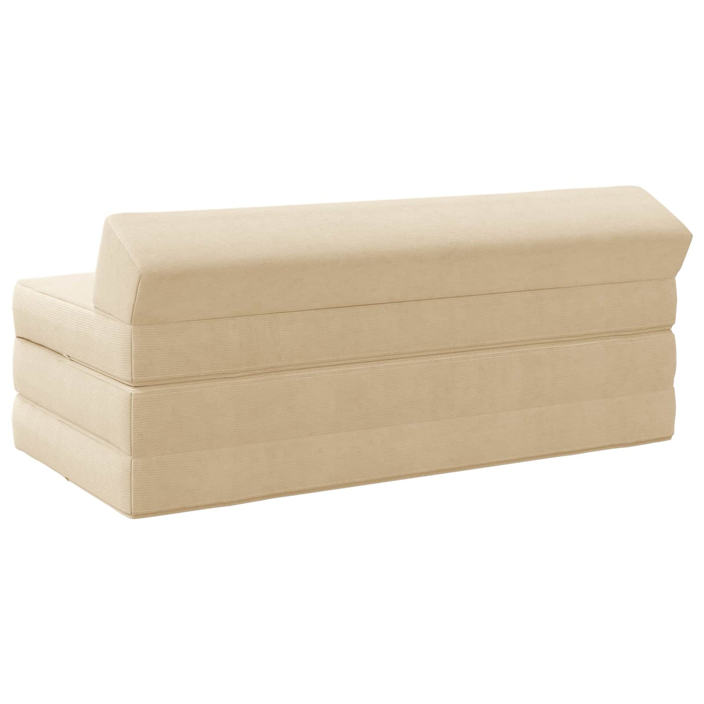 vidaXL Κρεβάτι Καναπέ Αναδιπλούμενο Κρεμ 120 x 60 x 49 εκ Ύφασμα