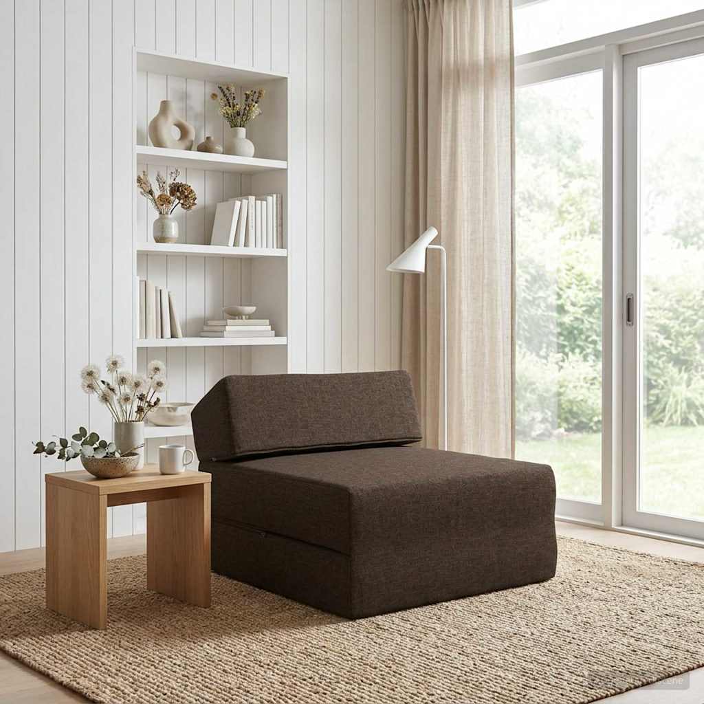 vidaXL Κρεβάτι Καναπέ Αναδιπλούμενο Taupe 60 x 70 x 41 εκ Ύφασμα