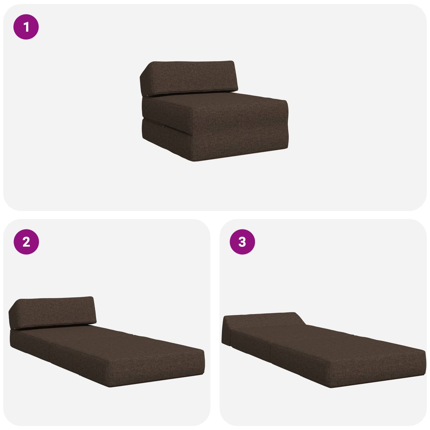 vidaXL Κρεβάτι Καναπέ Αναδιπλούμενο Taupe 60 x 70 x 41 εκ Ύφασμα