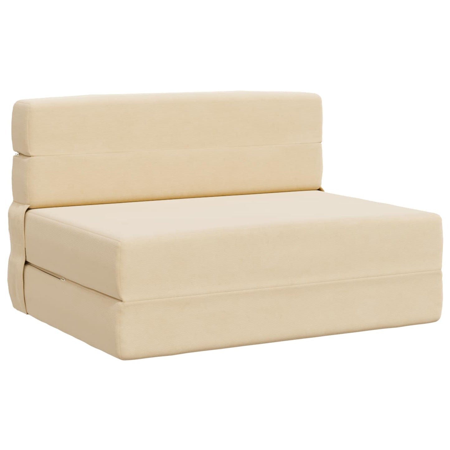 vidaXL Κρεβάτι Καναπέ Αναδιπλούμενο Κρεμ 70 x 80 x 60 εκ. Ύφασμα