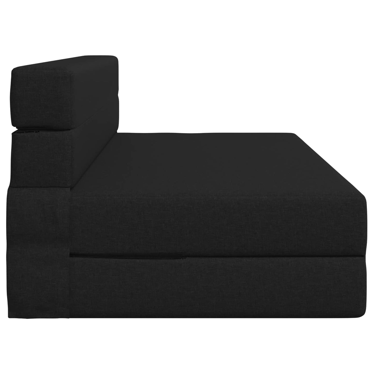 vidaXL Κρεβάτι Καναπέ Αναδιπλούμενο Μαύρο 152 x 86,5 x 60 εκ. Ύφασμα