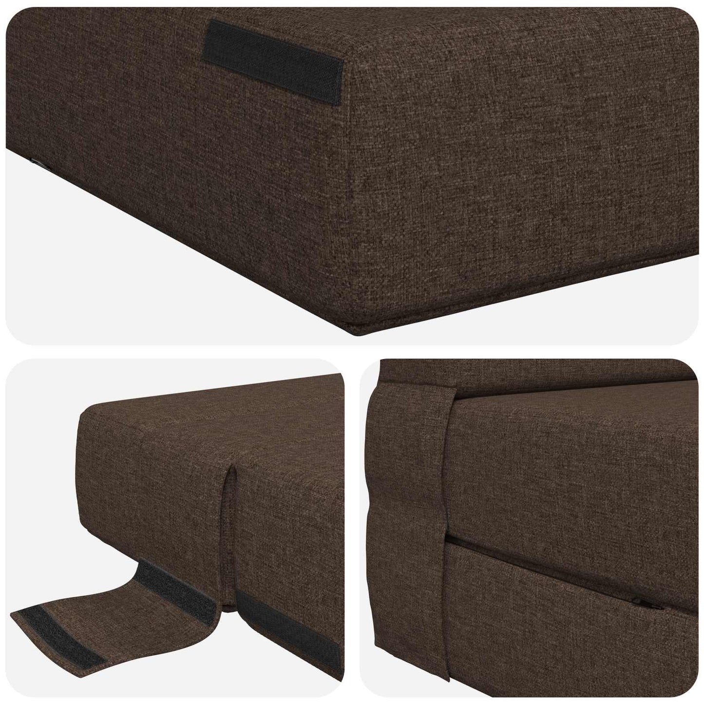 vidaXL Κρεβάτι Καναπέ Αναδιπλούμενο Taupe 152 x 86,5 x 60 εκ. Ύφασμα