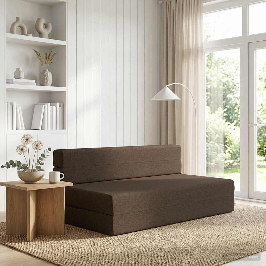 vidaXL Κρεβάτι Καναπέ Αναδιπλούμενο Taupe 152 x 86,5 x 60 εκ. Ύφασμα