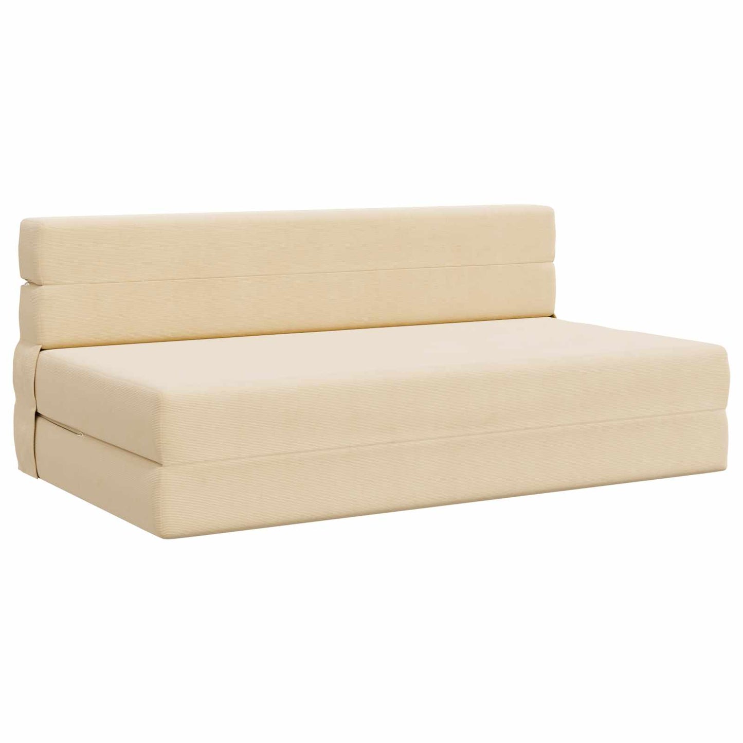 vidaXL Κρεβάτι Καναπέ Αναδιπλούμενο Κρεμ 152 x 86,5 x 60 εκ. Ύφασμα