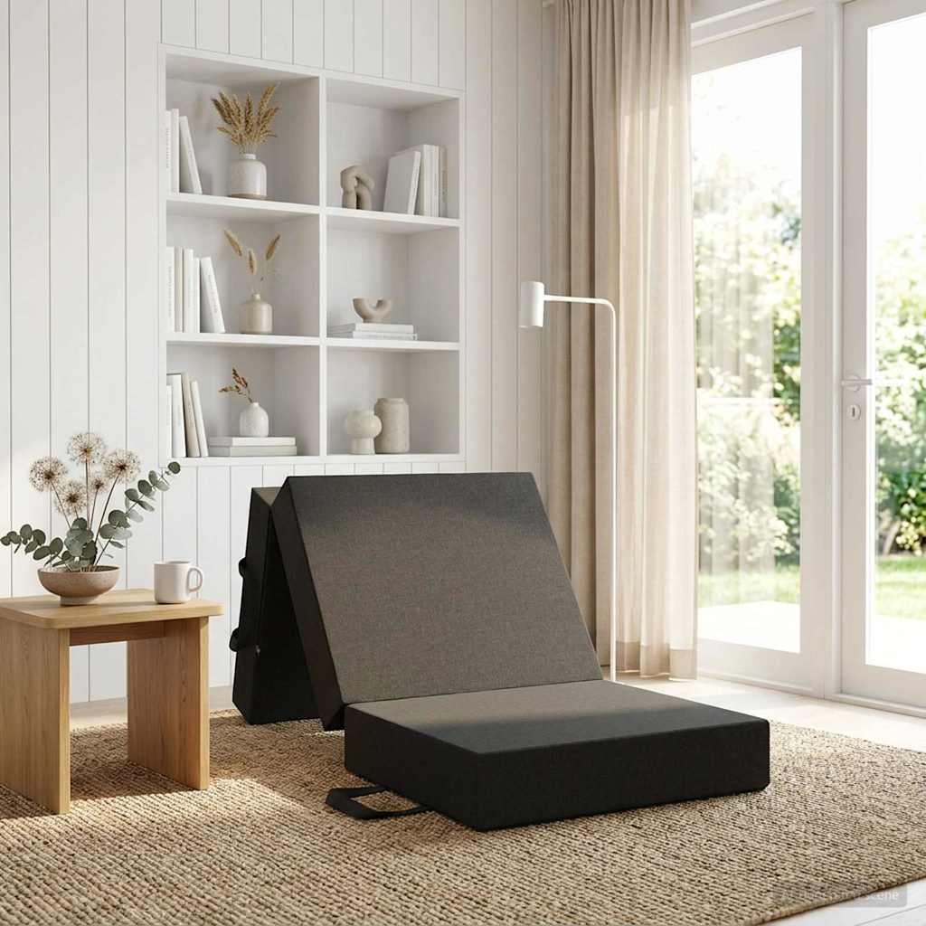 vidaXL Κρεβάτι Καναπέ Αναδιπλούμενο 190 x 90 x 15 cm Σκούρο Γκρι