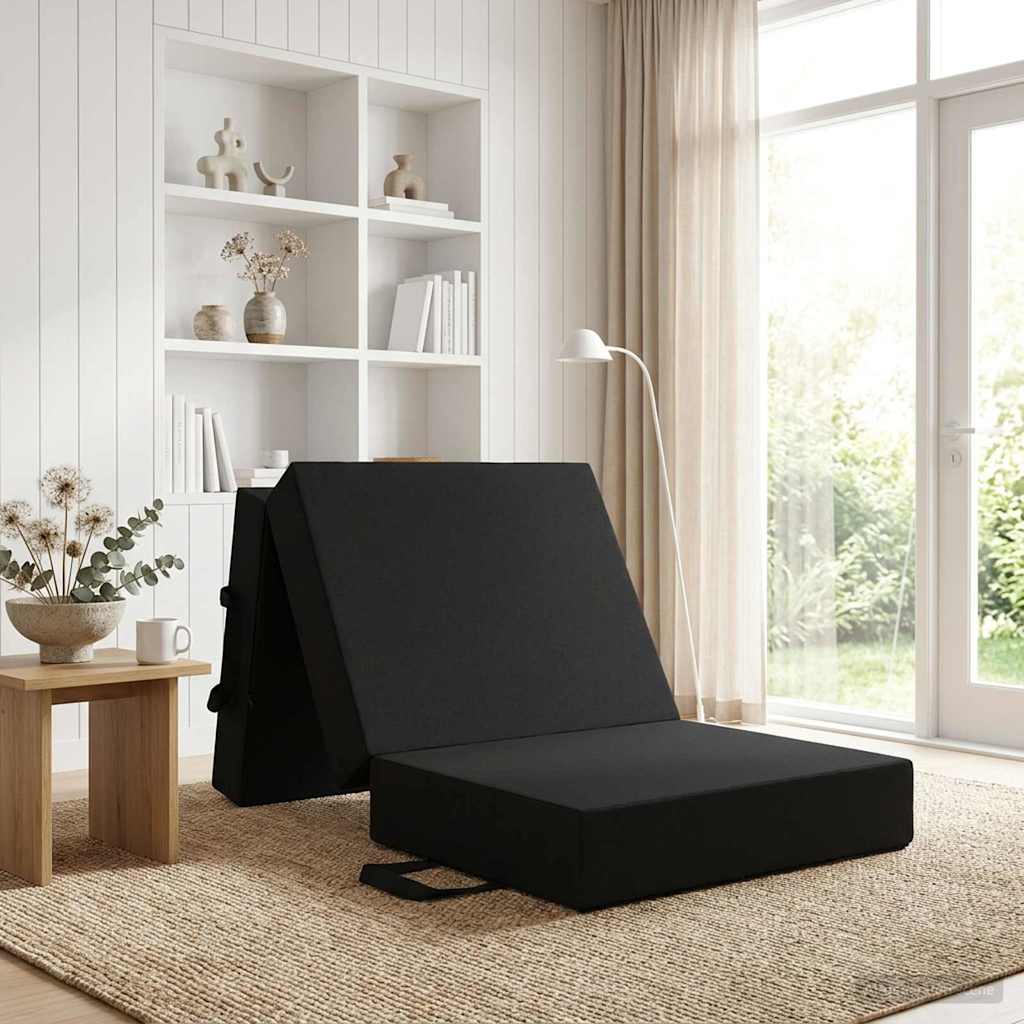 vidaXL Κρεβάτι Καναπέ Αναδιπλούμενο 90 x 63 x 45 εκ Μαύρο