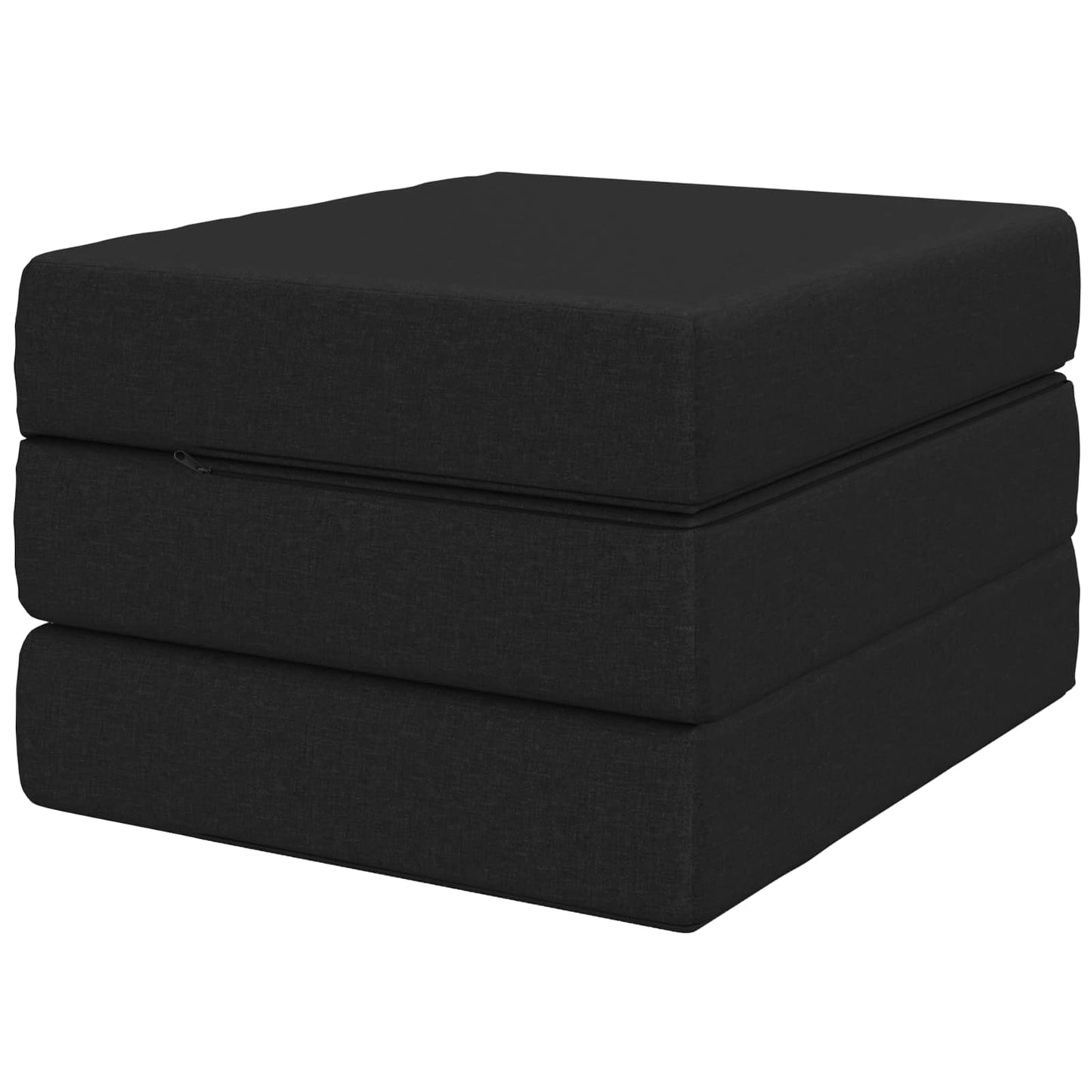vidaXL Κρεβάτι Καναπέ Αναδιπλούμενο 190 x 75 x 15 cm Μαύρο