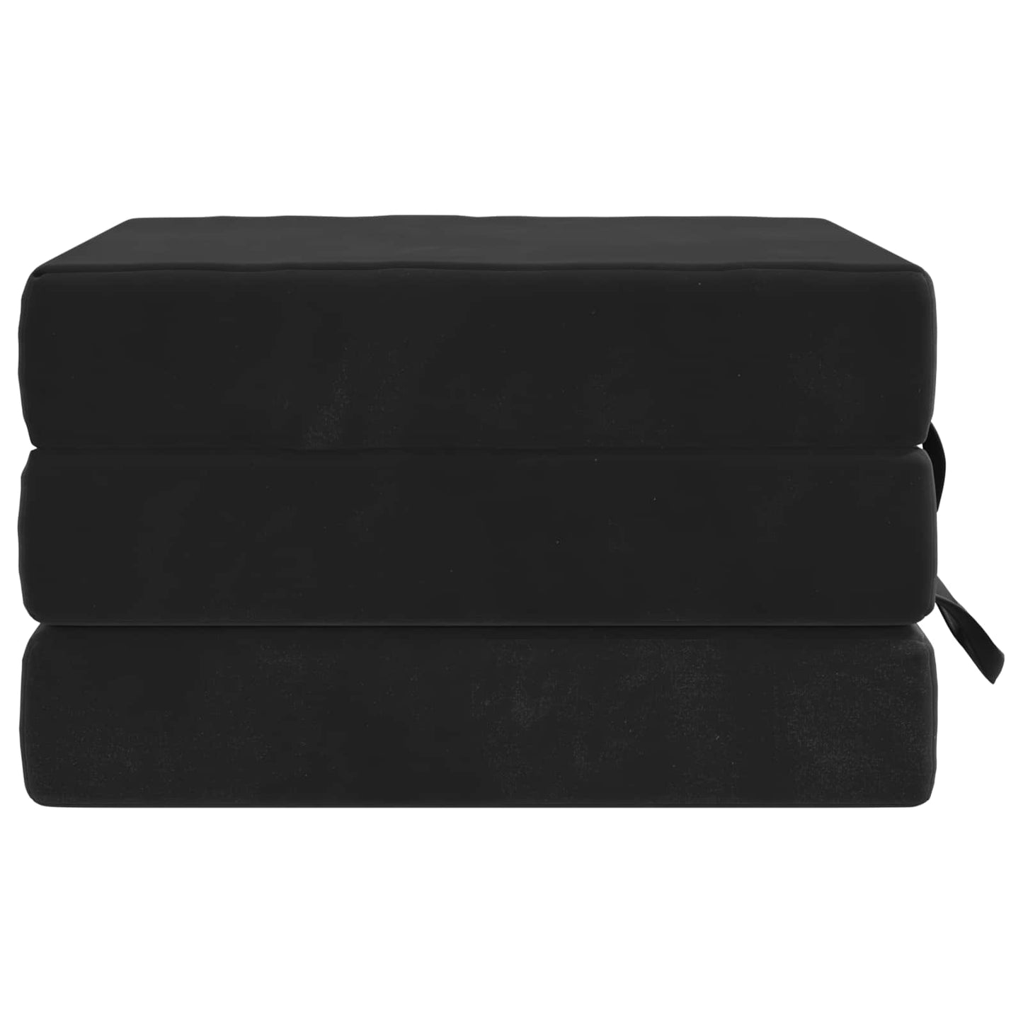 vidaXL Κρεβάτι Καναπέ Αναδιπλούμενο 200 x 75 x 15 cm Μαύρο