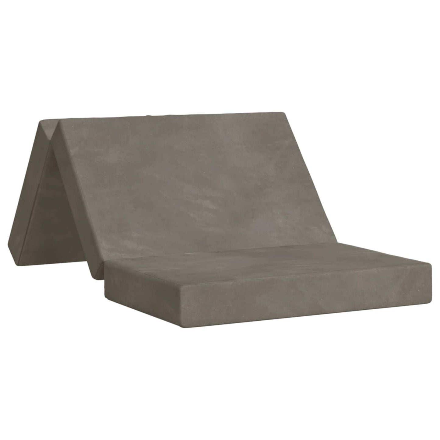 vidaXL Κρεβάτι Καναπέ Αναδιπλούμενο 200 x 80 x 15 cm Ανοιχτό γκρι