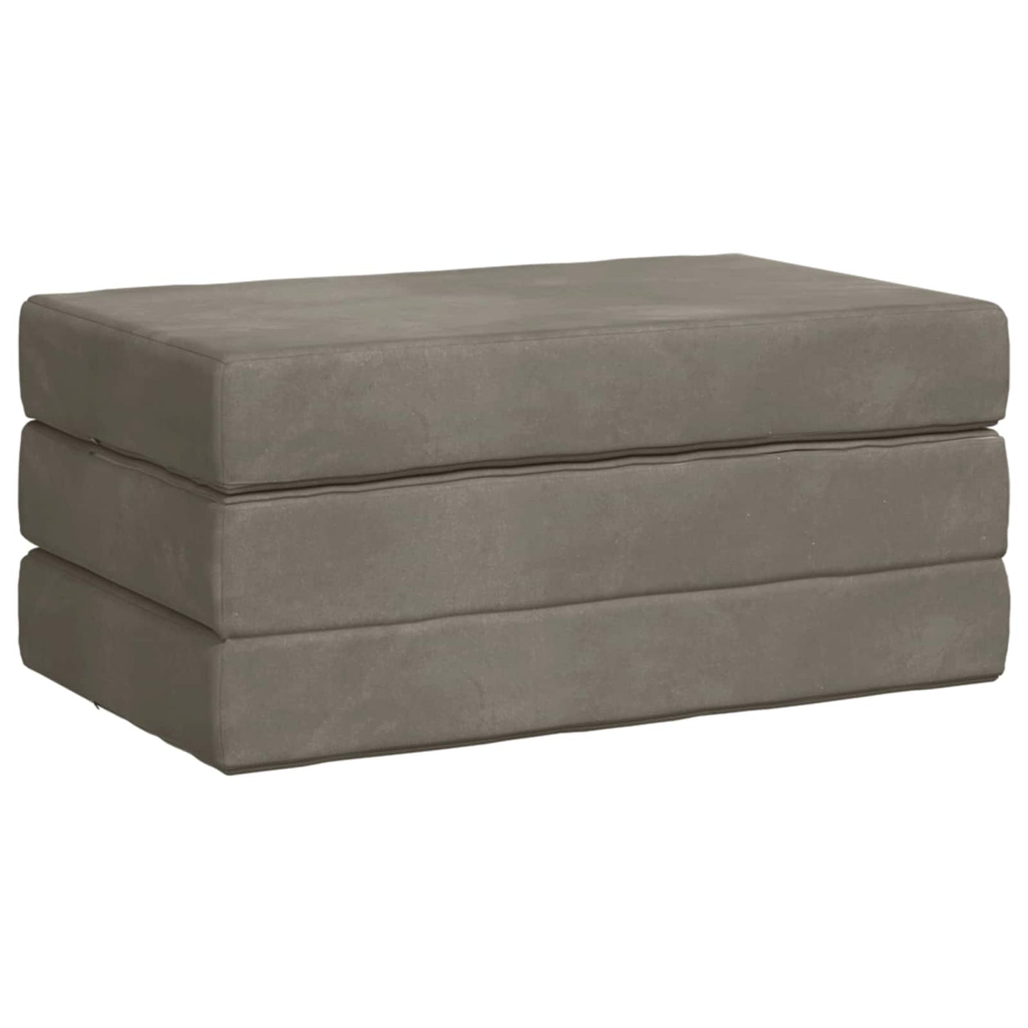 vidaXL Κρεβάτι Καναπέ Αναδιπλούμενο 200 x 80 x 15 cm Ανοιχτό γκρι