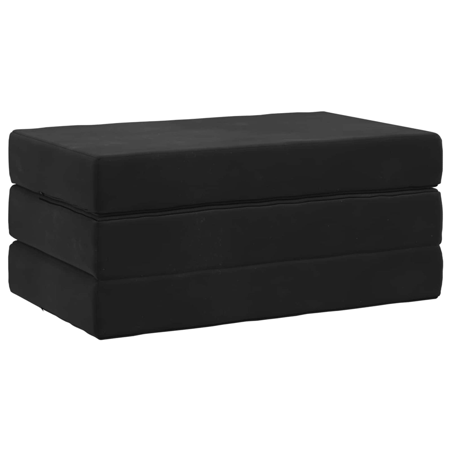 vidaXL Κρεβάτι Καναπέ Αναδιπλούμενο 200 x 80 x 15 cm Μαύρο