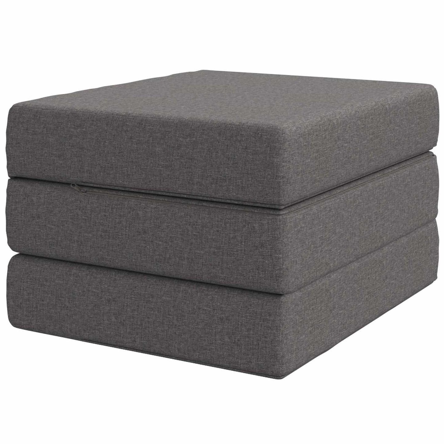 vidaXL Κρεβάτι Καναπέ Αναδιπλούμενο 200 x 90 x 15 cm Ανοιχτό γκρι
