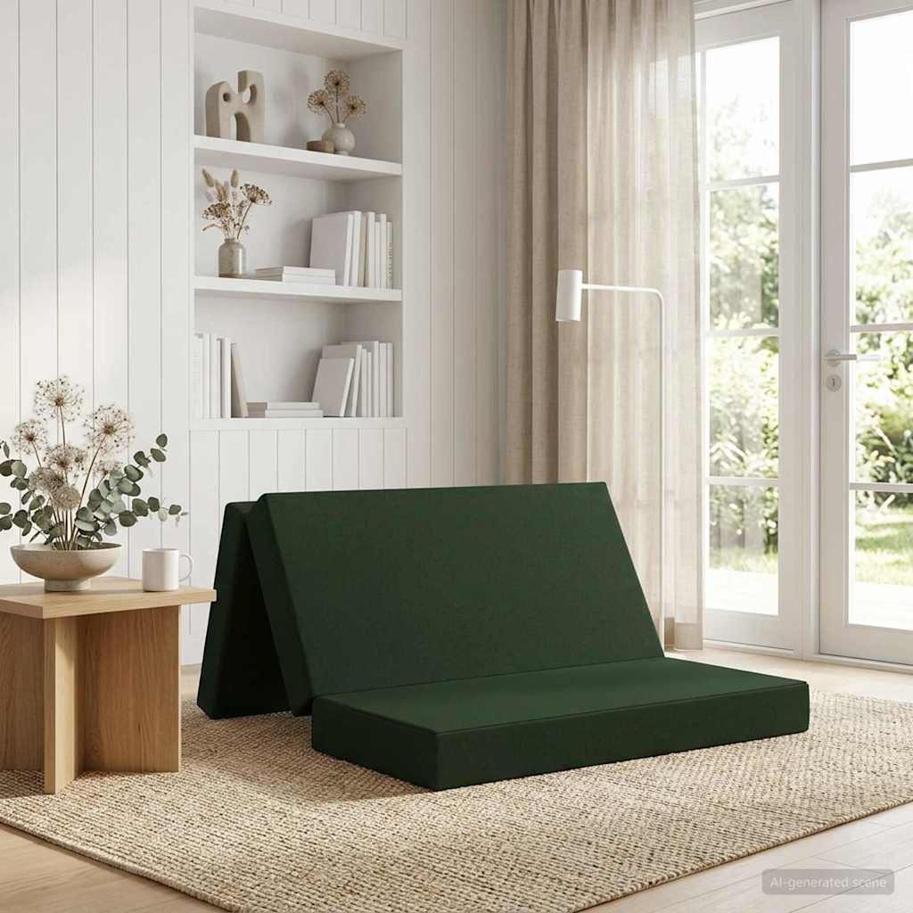 vidaXL Κρεβάτι Καναπέ Αναδιπλούμενο 160 x 67 x 45 cm Σκούρο Πράσινο