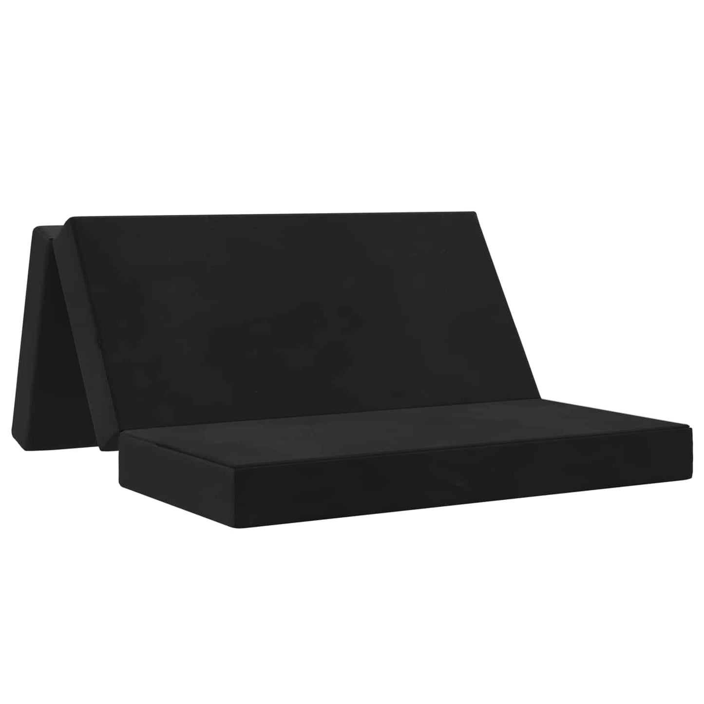 vidaXL Κρεβάτι Καναπέ Αναδιπλούμενο 200 x 160 x 15 cm Μαύρο