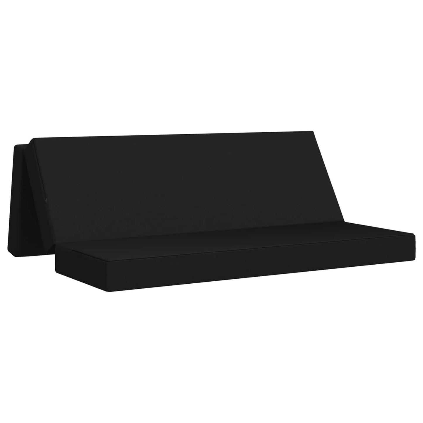 vidaXL Κρεβάτι Καναπέ Αναδιπλούμενο 200 x 180 x 15 cm Μαύρο