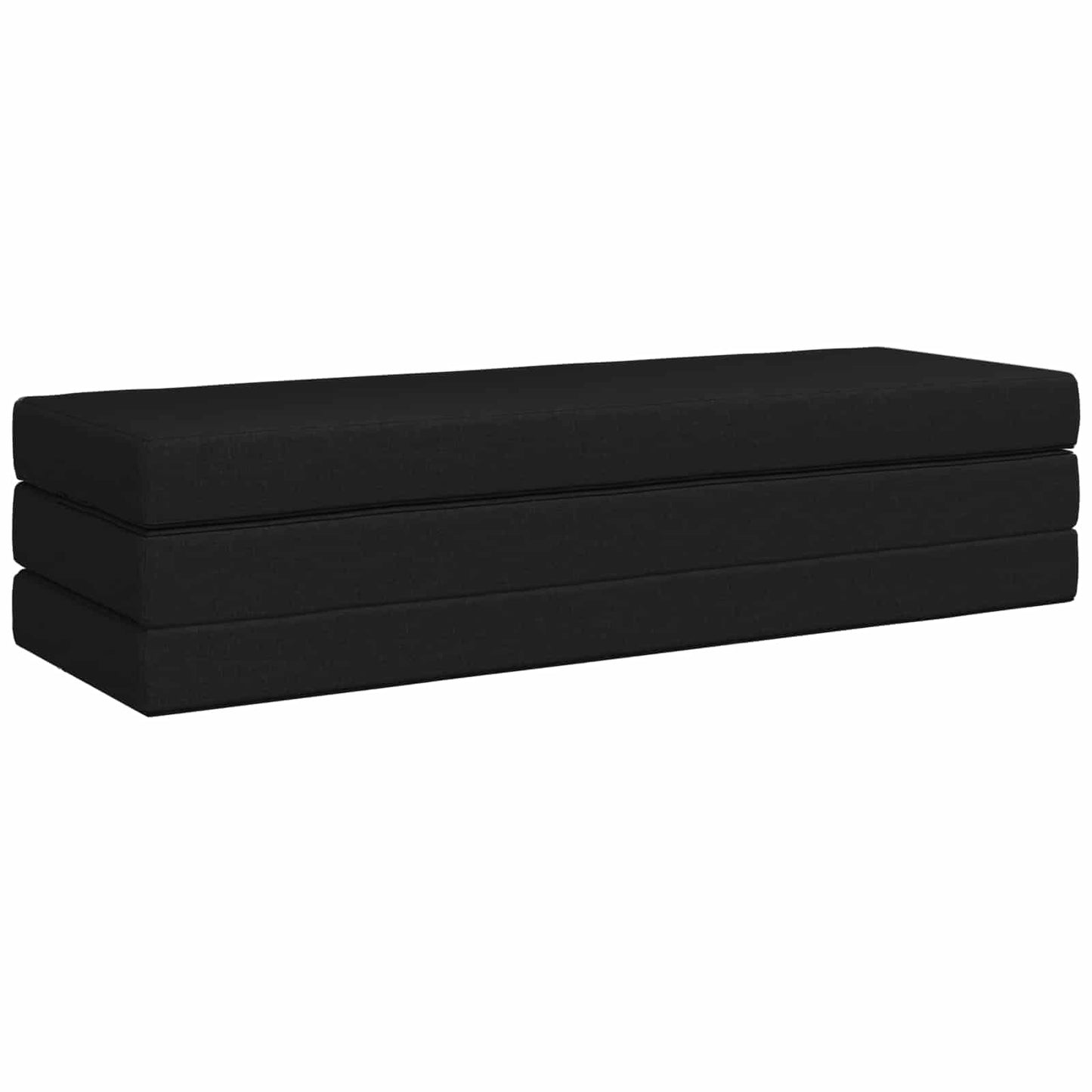 vidaXL Κρεβάτι Καναπέ Αναδιπλούμενο 200 x 200 x 15 cm Μαύρο