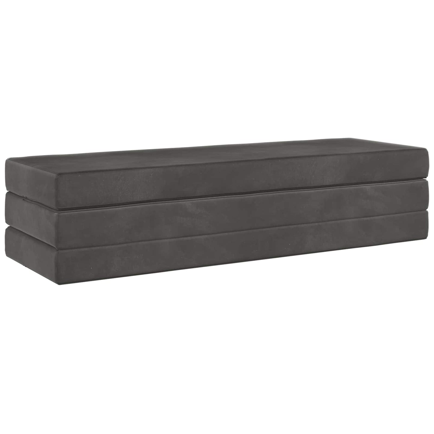 vidaXL Κρεβάτι Καναπέ Αναδιπλούμενο 200 x 200 x 15 cm Σκούρο Γκρι