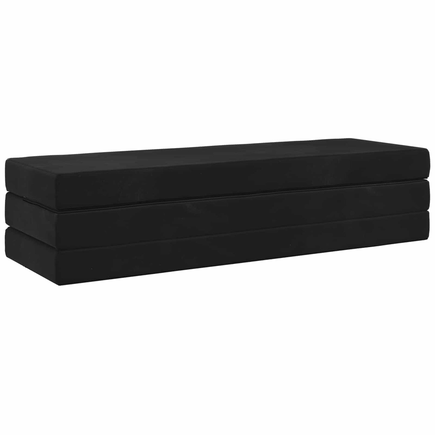 vidaXL Κρεβάτι Καναπέ Αναδιπλούμενο 200 x 200 x 15 cm Μαύρο