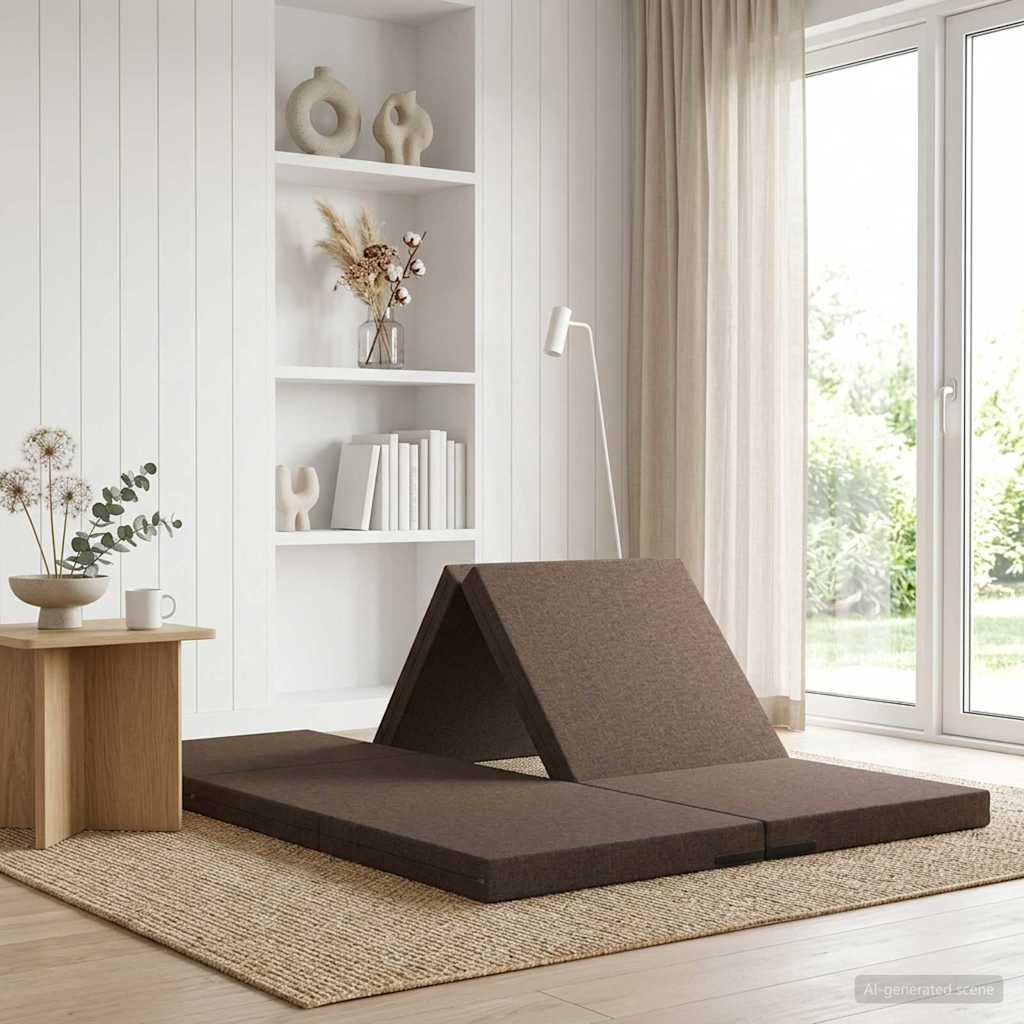 vidaXL Κρεβάτι Καναπέ Αναδιπλούμενο 140 x 67 x 15 εκ. Taupe
