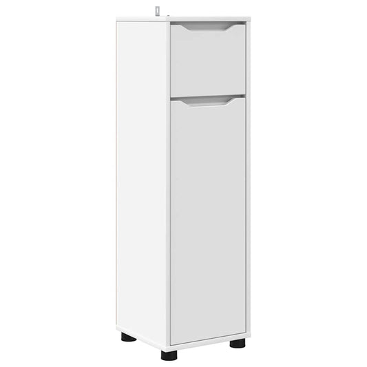 vidaXL Ντουλάπι Μπάνιου Λευκό 30,5 x 30 x 101 εκ Επεξεργασμένο ξύλο