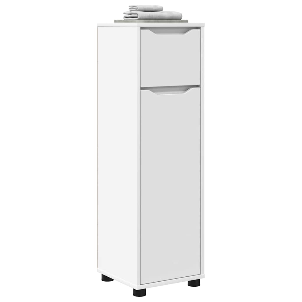 vidaXL Ντουλάπι Μπάνιου Λευκό 30,5 x 30 x 101 εκ Επεξεργασμένο ξύλο