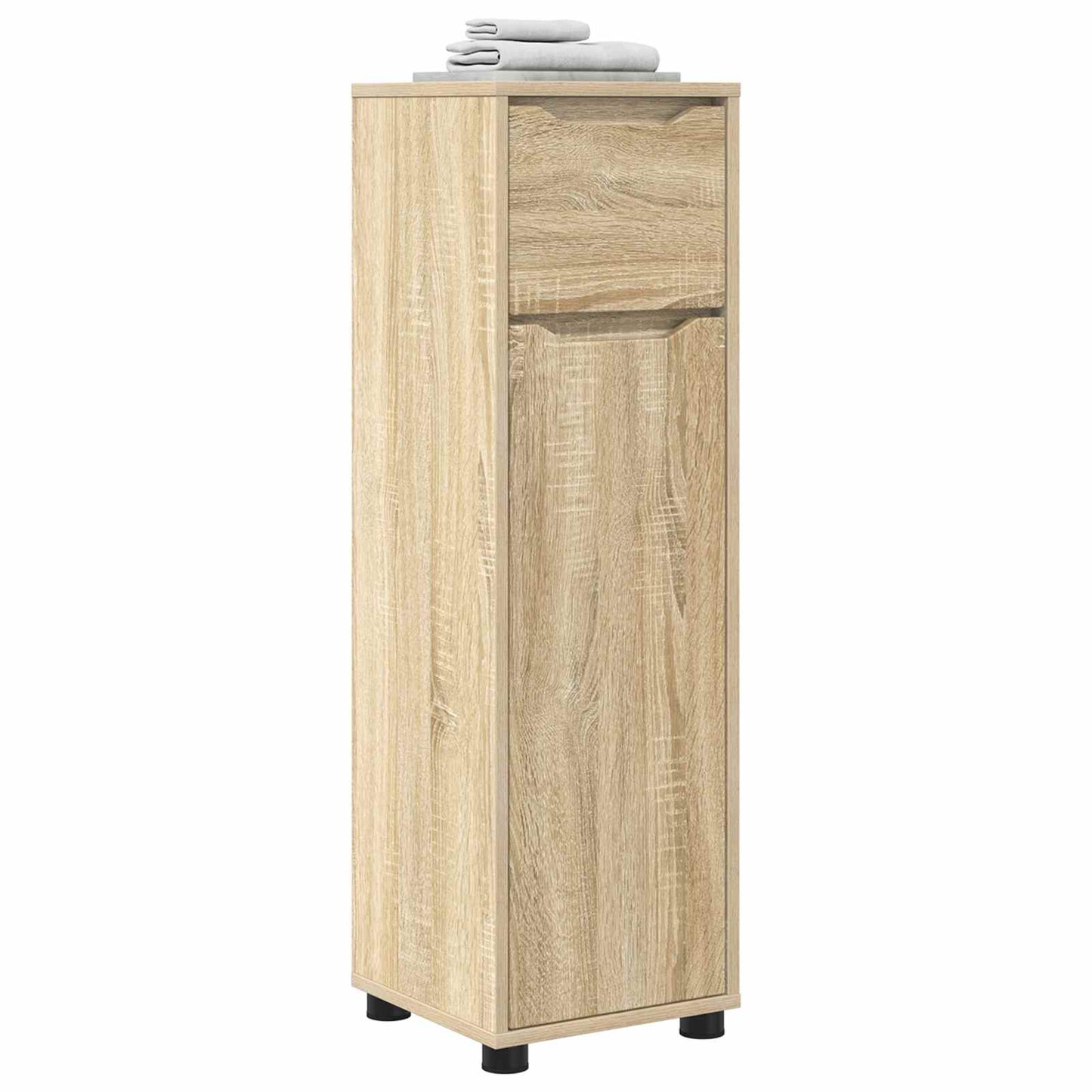 vidaXL Ντουλάπι Μπάνιου Δρύς Sonoma 30,5 x 30 x 101 εκ