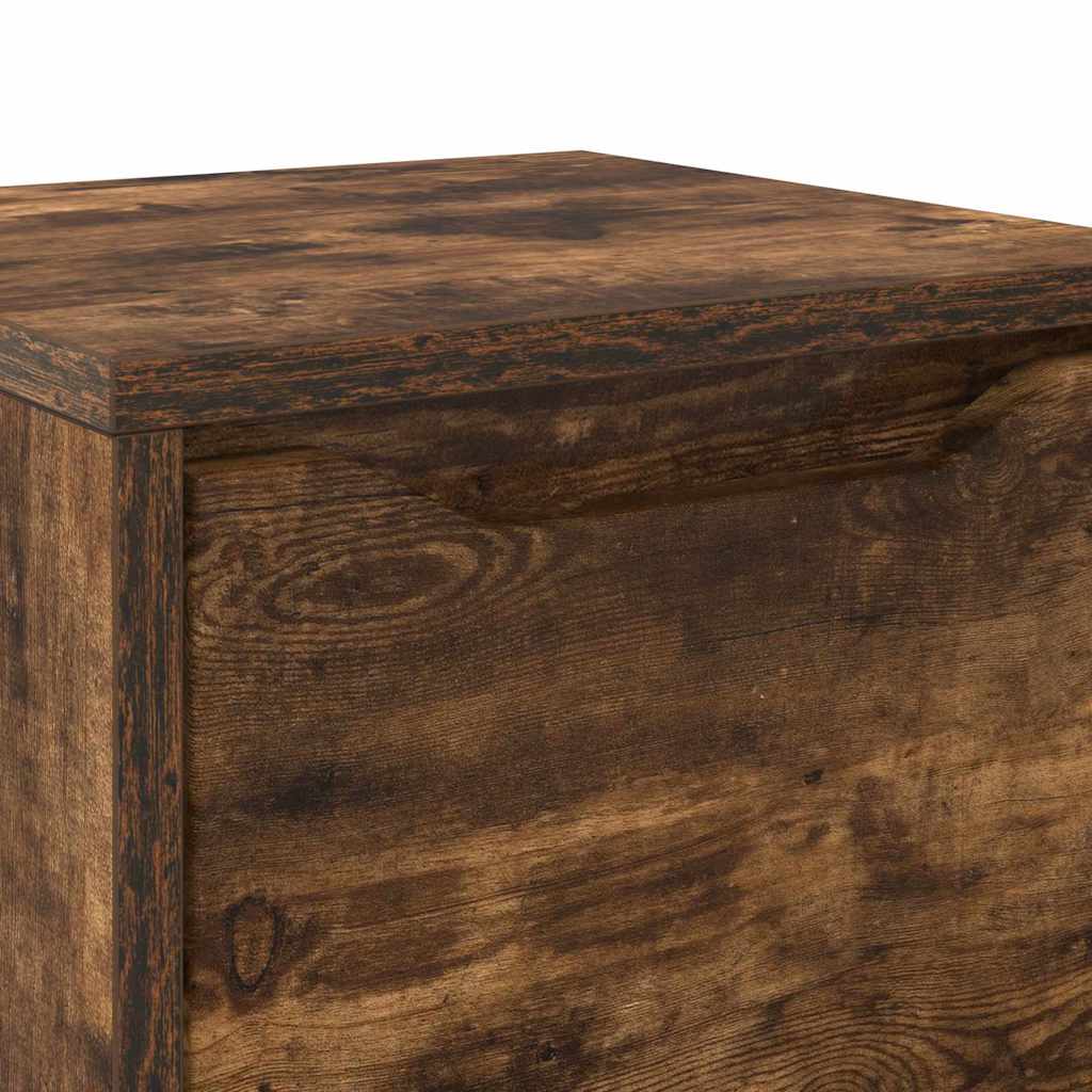 vidaXL Ντουλάπι Μπάνιου με συρτάρι Καπνιστό Δρύς 30,5 x 30 x 101 εκ