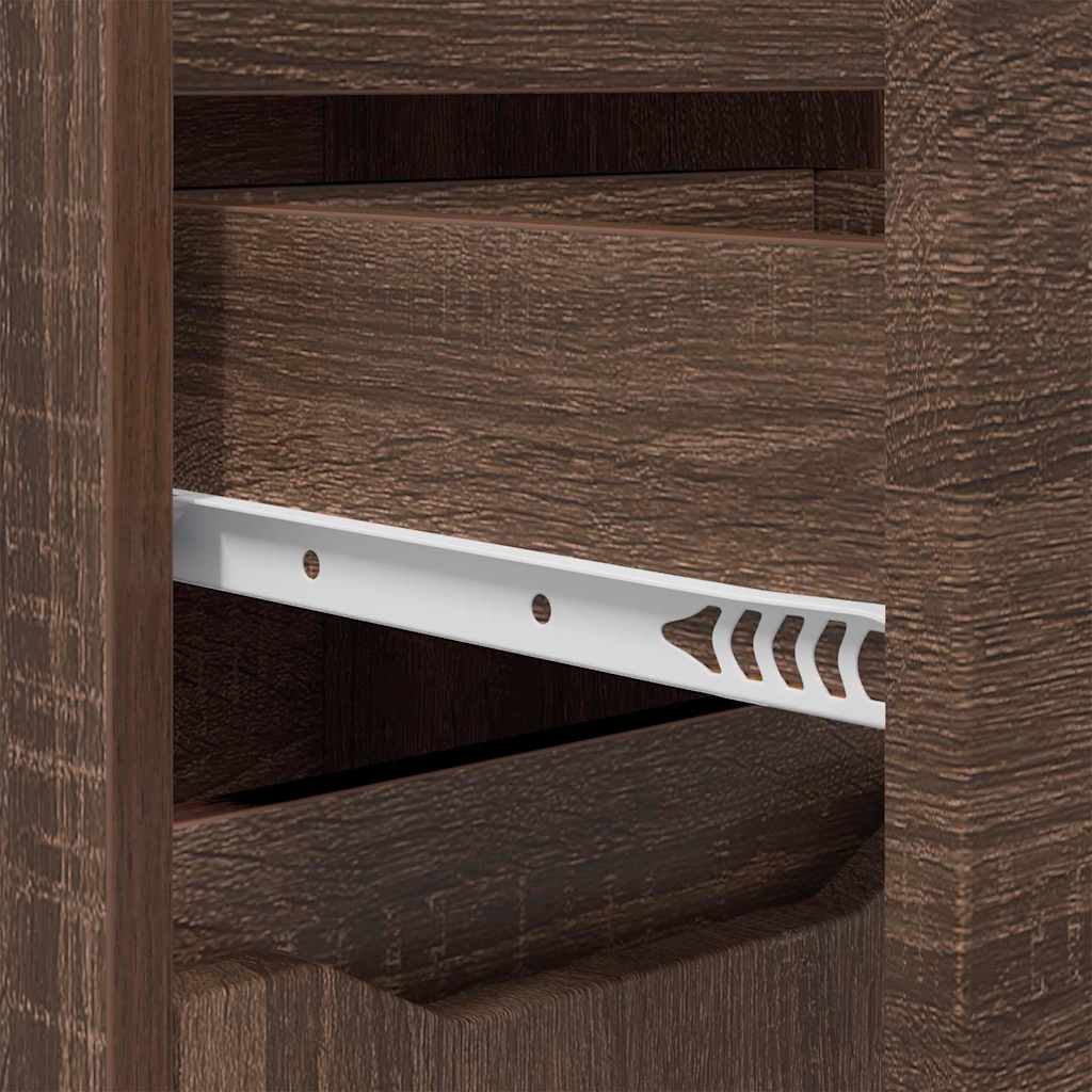 vidaXL Ντουλάπι Μπάνιου με συρτάρι Καφέ δρυς 30,5 x 30 x 101 εκ