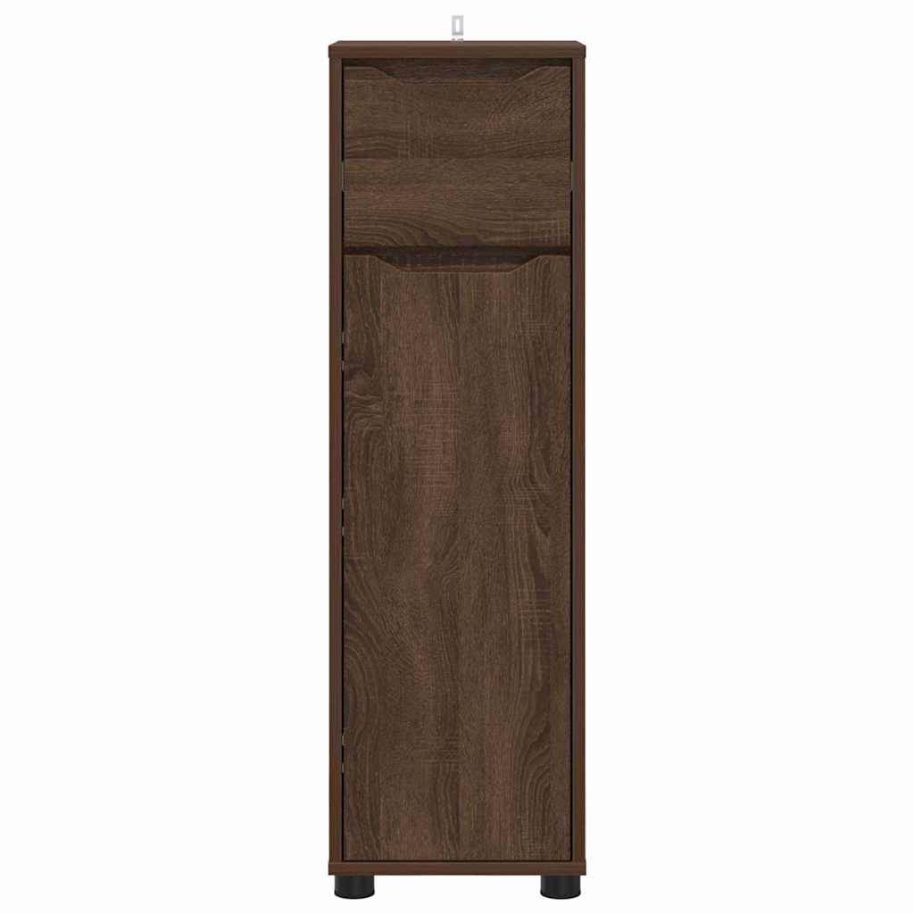 vidaXL Ντουλάπι Μπάνιου με συρτάρι Καφέ δρυς 30,5 x 30 x 101 εκ