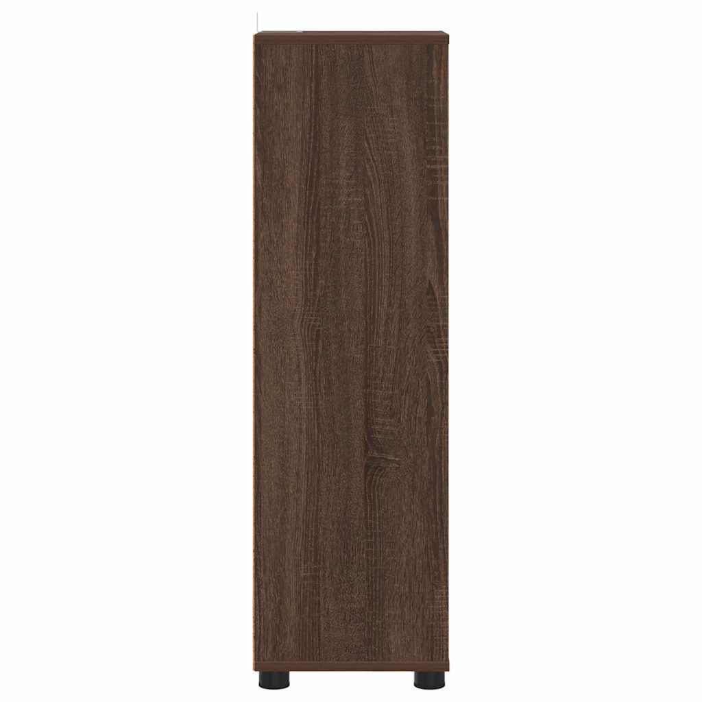 vidaXL Ντουλάπι Μπάνιου με συρτάρι Καφέ δρυς 30,5 x 30 x 101 εκ