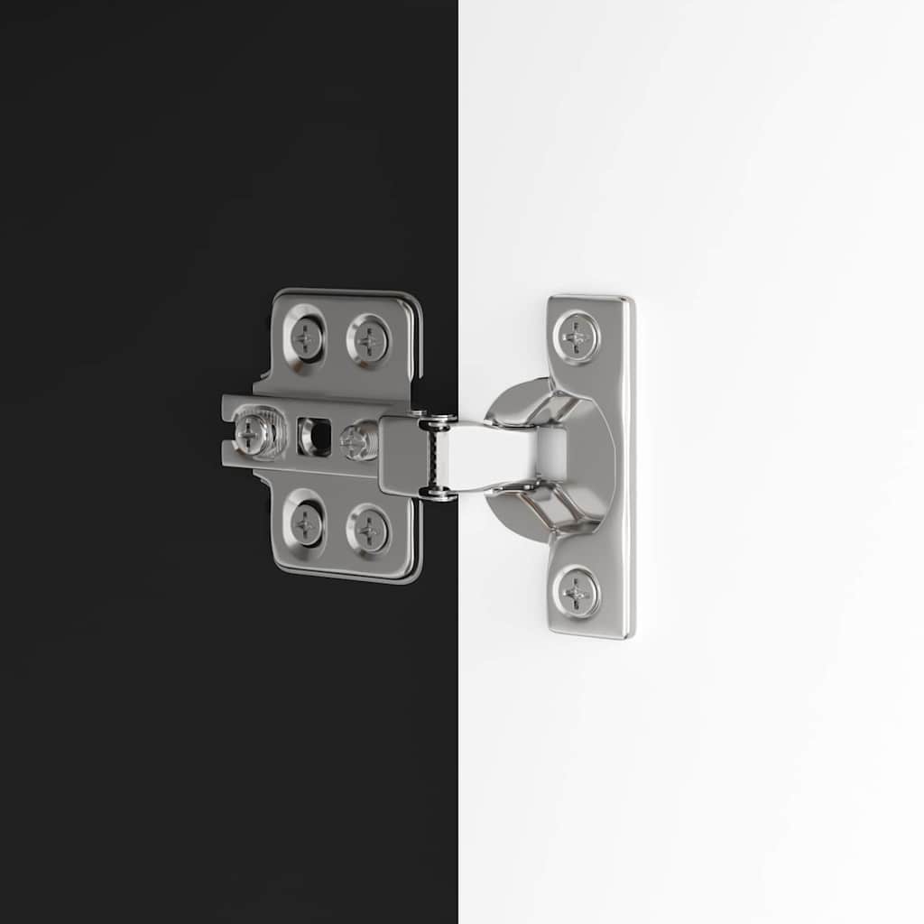 vidaXL Ντουλάπα νιπτήρα μπάνιου με ράφι με πόρτα Μαύρο 60 x 30 x 60 cm