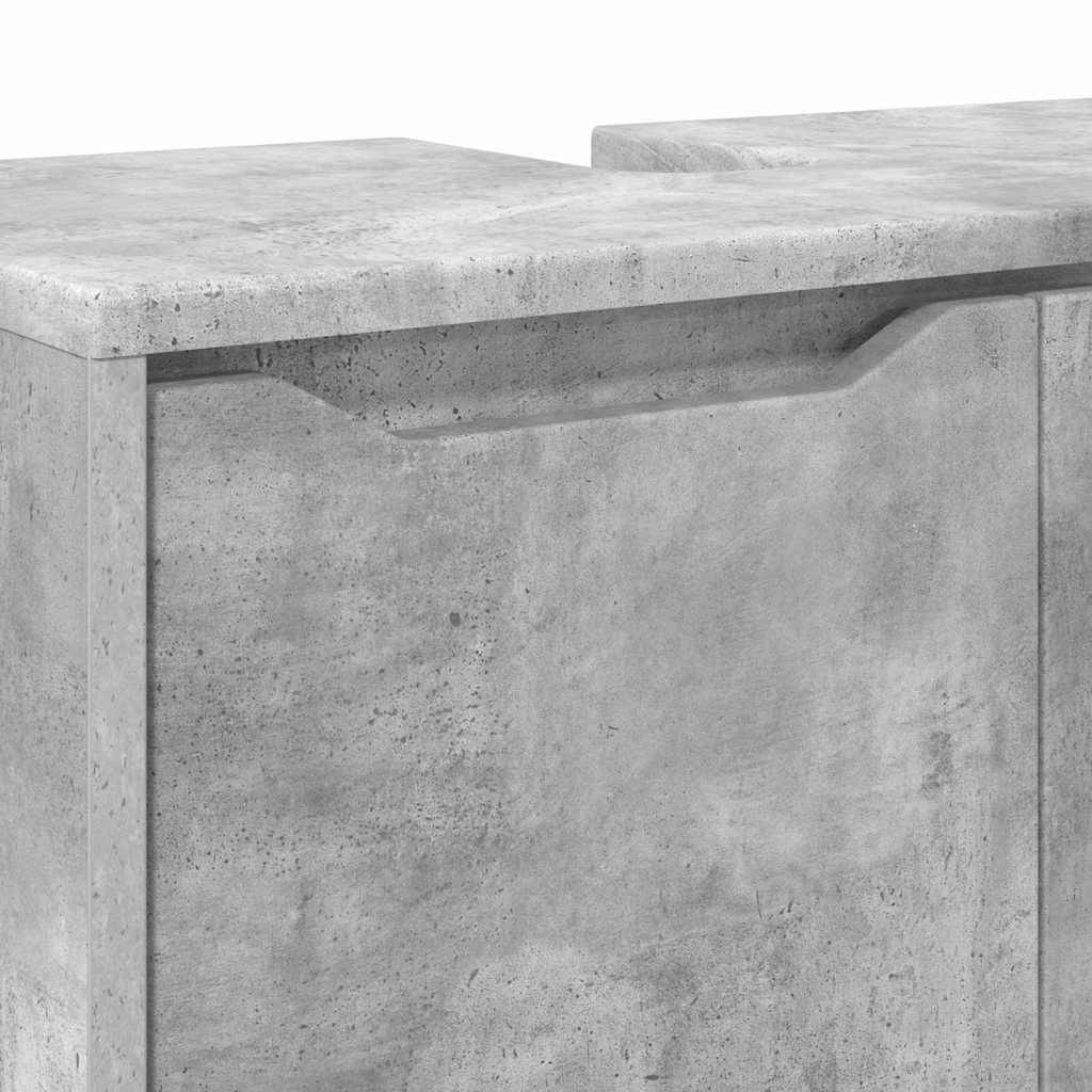 vidaXL Ντουλάπα νιπτήρα μπάνιου με ράφι Σκυρόδεμα Γκρι 60 x 30 x 60 cm