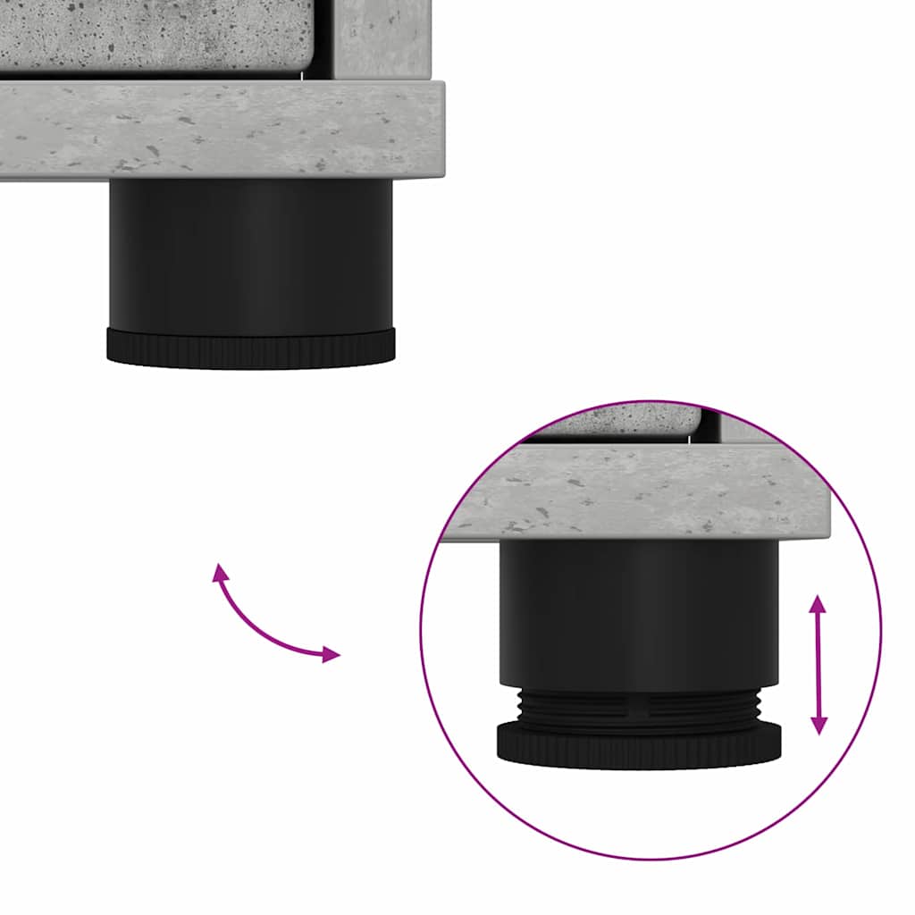 vidaXL Ντουλάπα νιπτήρα μπάνιου με ράφι Σκυρόδεμα Γκρι 60 x 30 x 60 cm