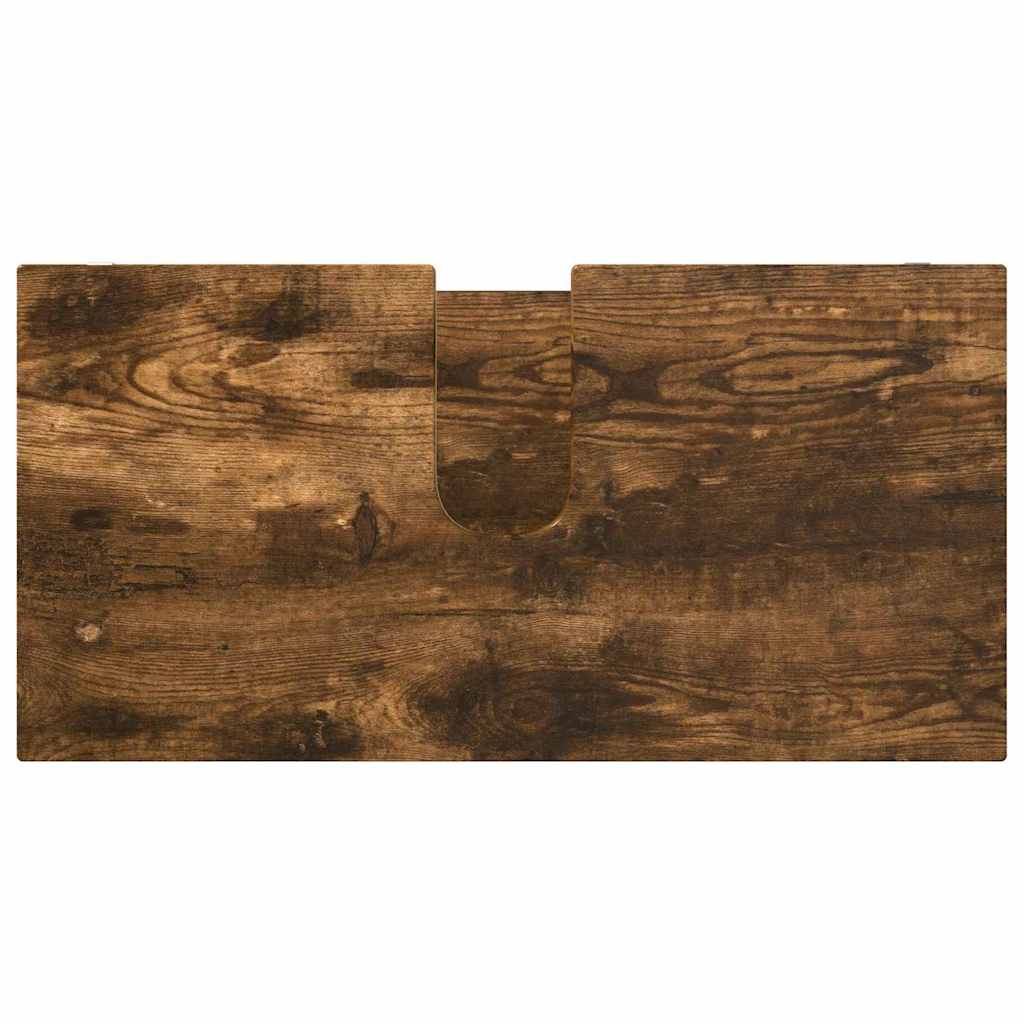 vidaXL Ντουλάπα νιπτήρα μπάνιου με ράφι Καπνιστό Δρύς 60 x 30 x 60 cm