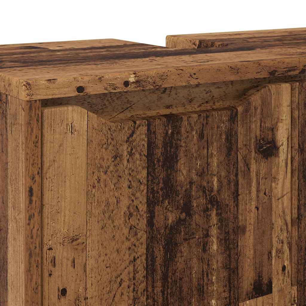 vidaXL Ντουλάπα νιπτήρα μπάνιου με ράφι Παλιό Ξύλο 60 x 30 x 60 cm