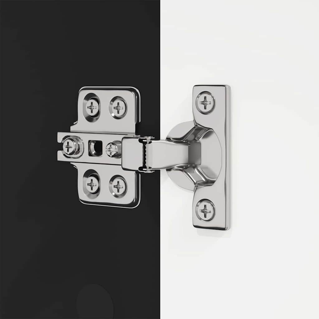 vidaXL Ντουλάπι Μπάνιου Μαύρο 30,5 x 30 x 195 εκ Επεξεργασμένο ξύλο