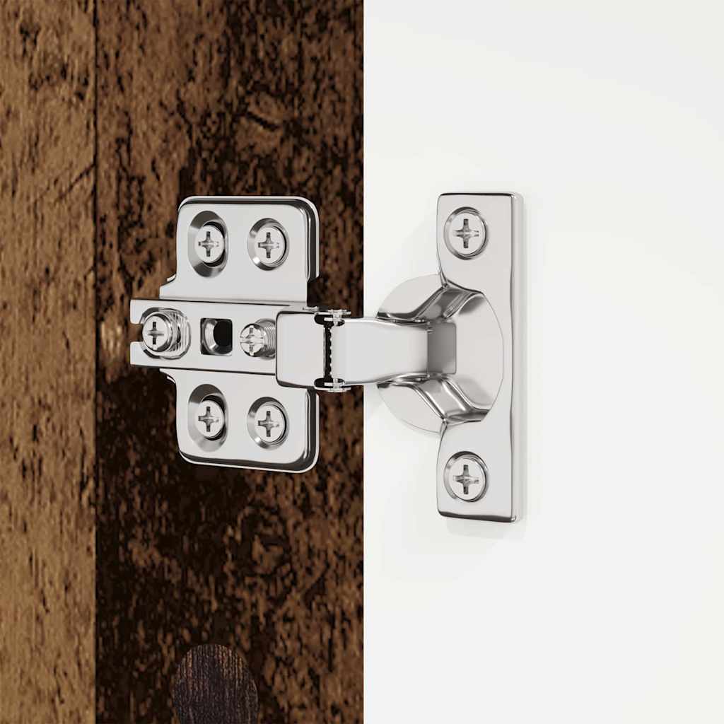 vidaXL Ντουλάπι Μπάνιου με ράφι με πόρτα Παλιό Ξύλο 30,5 x 30 x 195 εκ