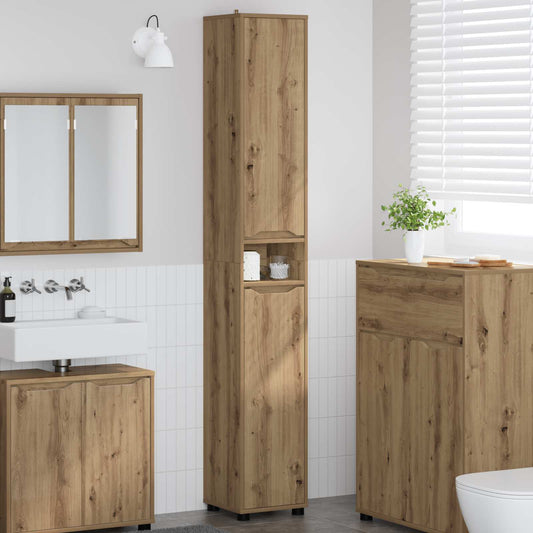vidaXL Ντουλάπι Μπάνιου Artisan Oak 30,5 x 30 x 195 εκ