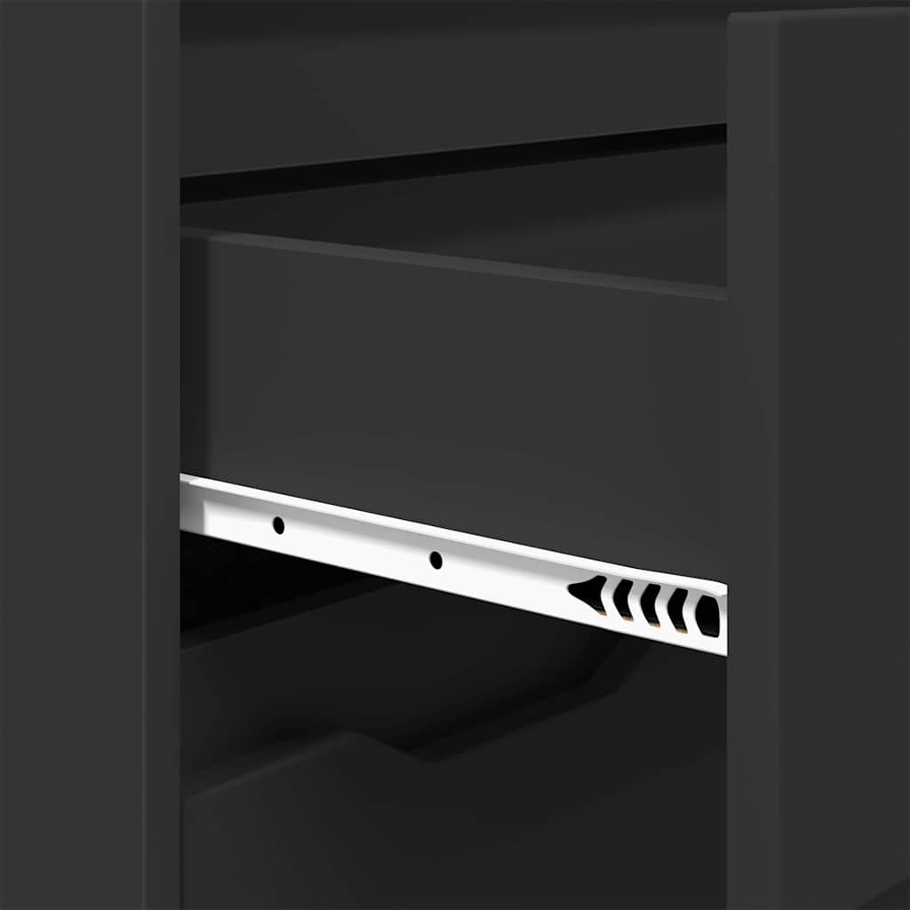 vidaXL Ντουλάπι Μπάνιου Μαύρο 72,5 x 36,5 x 100 εκ Επεξεργασμένο ξύλο