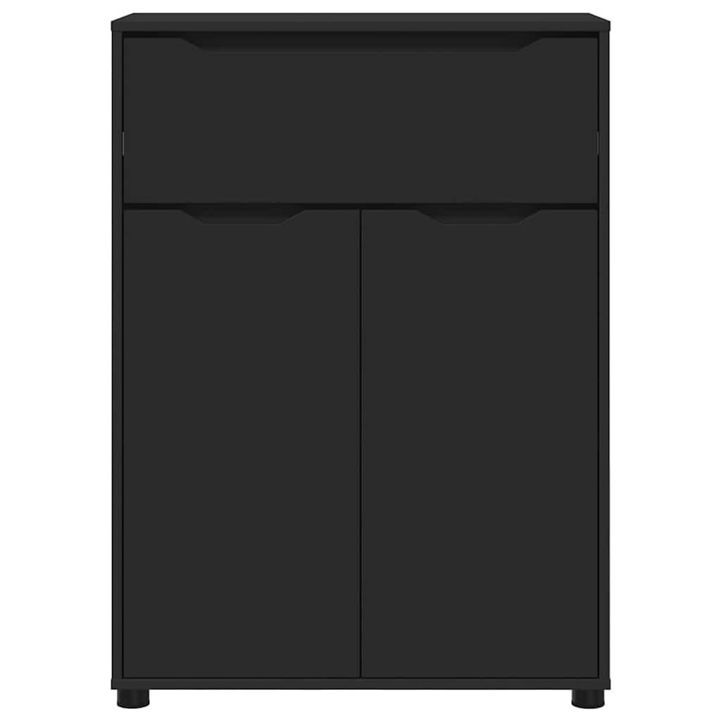 vidaXL Ντουλάπι Μπάνιου Μαύρο 72,5 x 36,5 x 100 εκ Επεξεργασμένο ξύλο