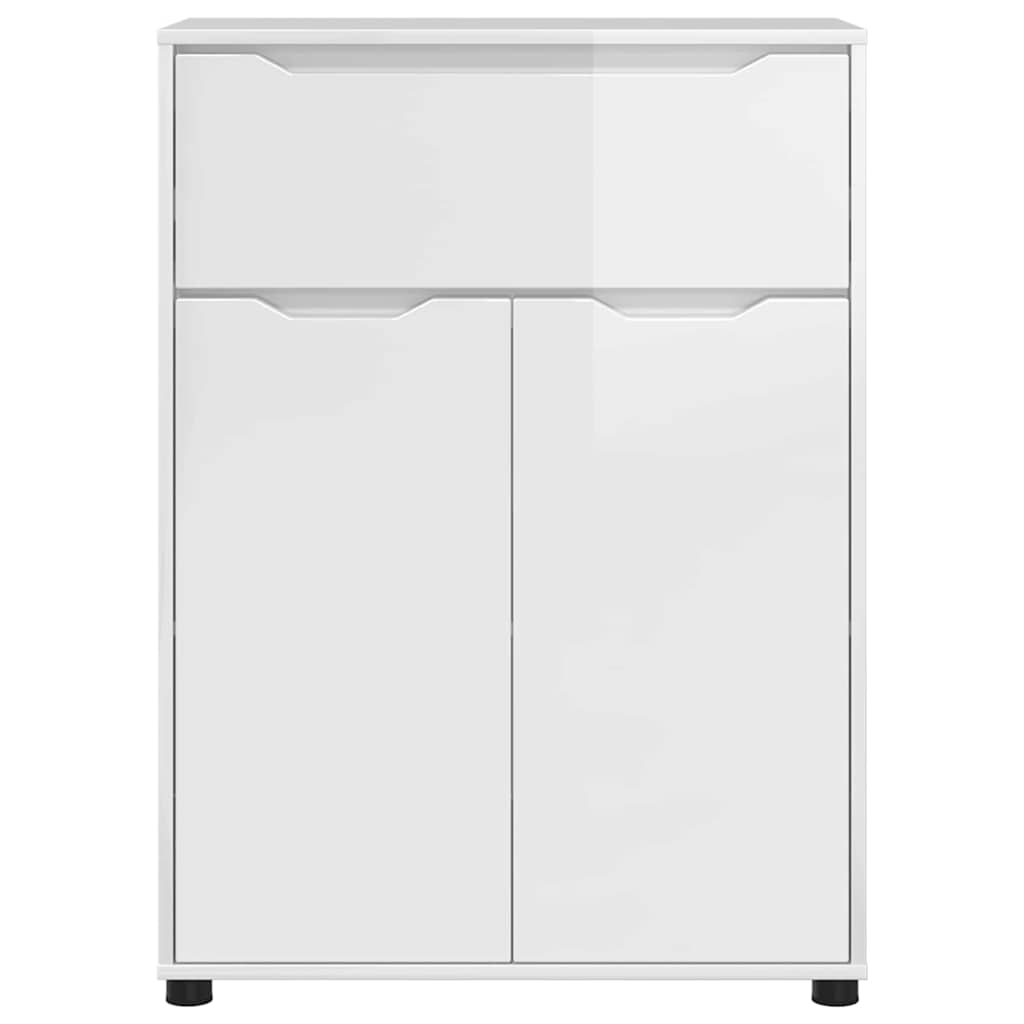 vidaXL Ντουλάπι Μπάνιου Υψηλής γυαλάδας λευκό 72,5 x 36,5 x 100 εκ
